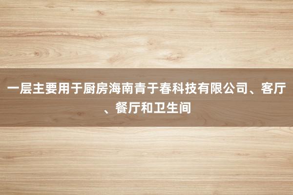 一层主要用于厨房海南青于春科技有限公司、客厅、餐厅和卫生间